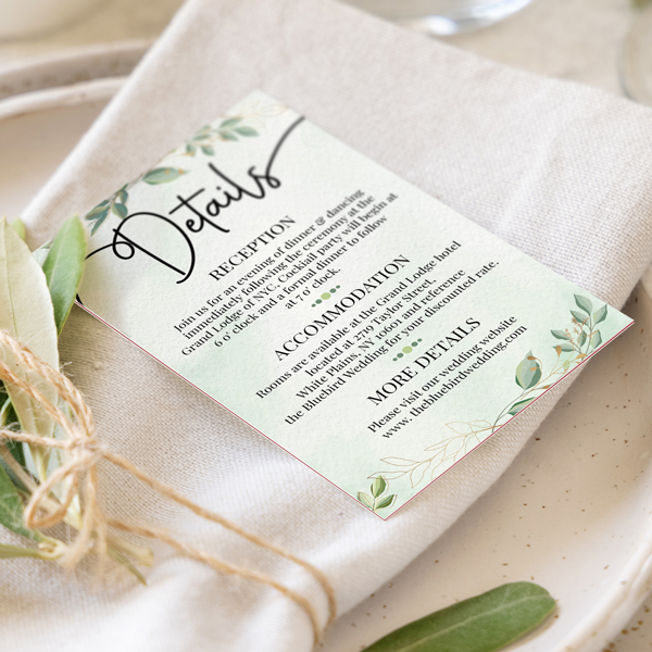3" x 5" Details Cards