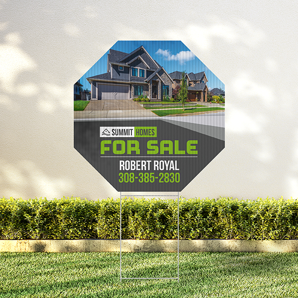 Octagon Yard Signs 