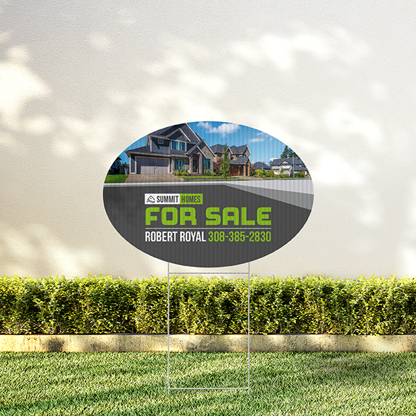 Oval Yard Signs 