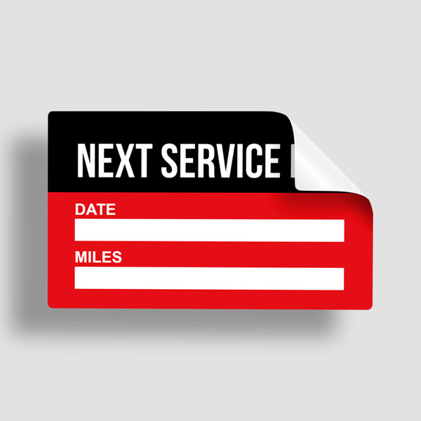 Oil Change Labels