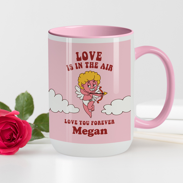 Mugs with Pink Trim