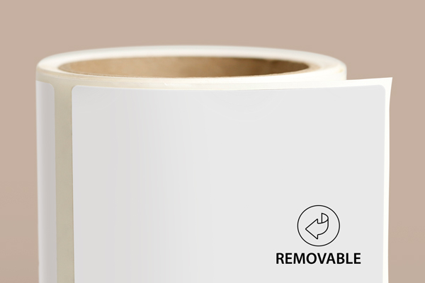White Removable Label